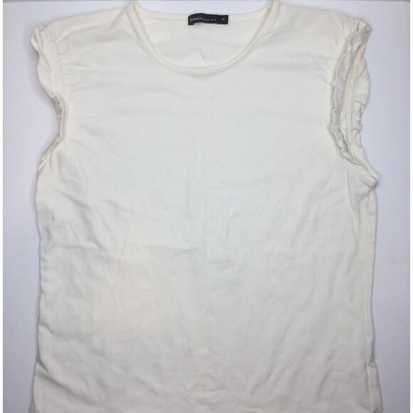 Set 2 Bossini Ladies T-Shirts Cap Sleeves White Camo Brown Green Spring Size 11 - Picture 8 of 13